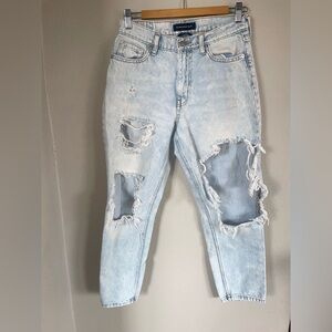 Aeropostale Light Blue Distressed  Boyfriend Jeans mom jeans